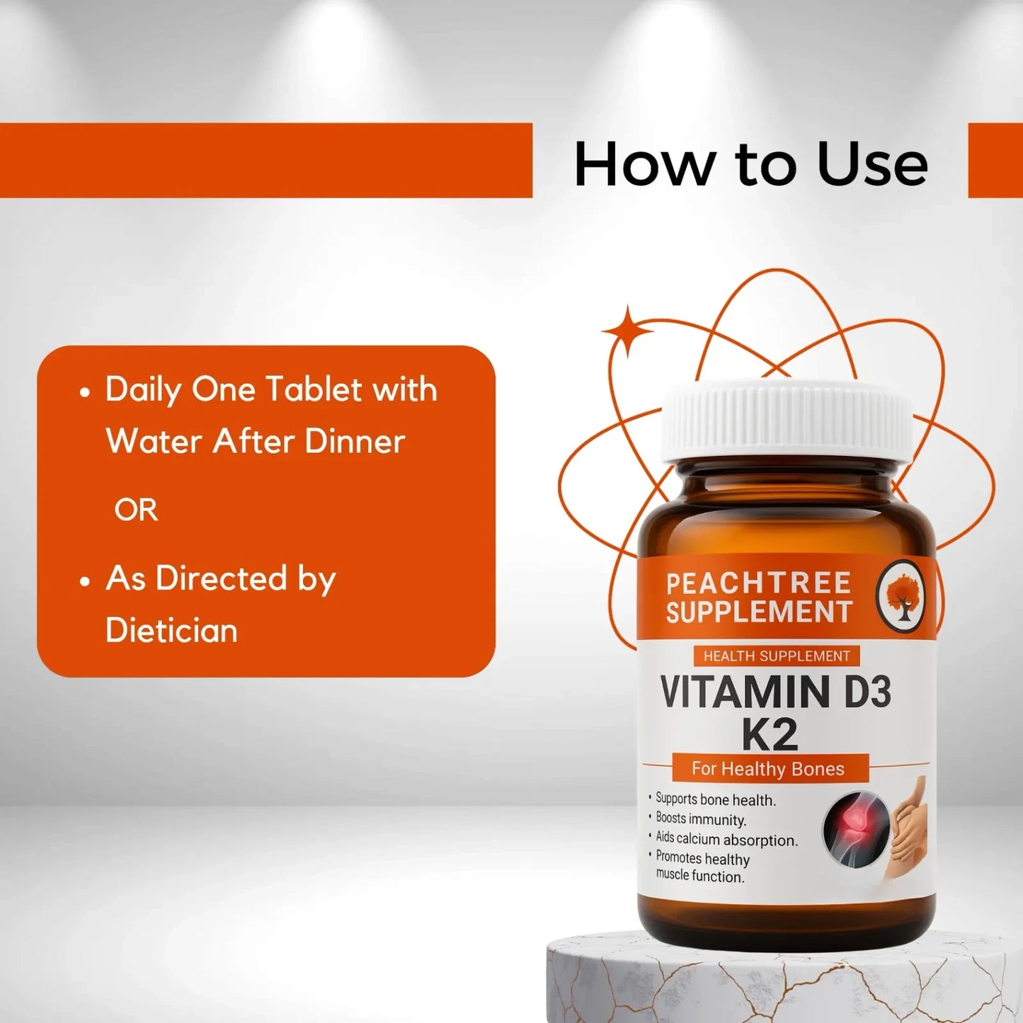 Vitamin D3 + K2 – 60 Tablets